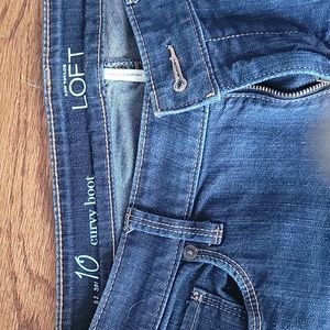 LOFT Dark Rinse Curvy Bootcut sz10